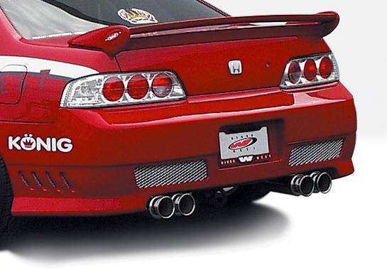 1997-2001 Honda Prelude POLYURETHANE Black Rear Bumper-1