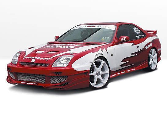 1997-2001 Honda Prelude POLYURETHANE Black Full Kit-2