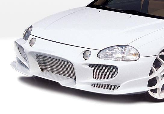 1993-1997 Honda Del Sol POLYURETHANE Black Front Bumper-1