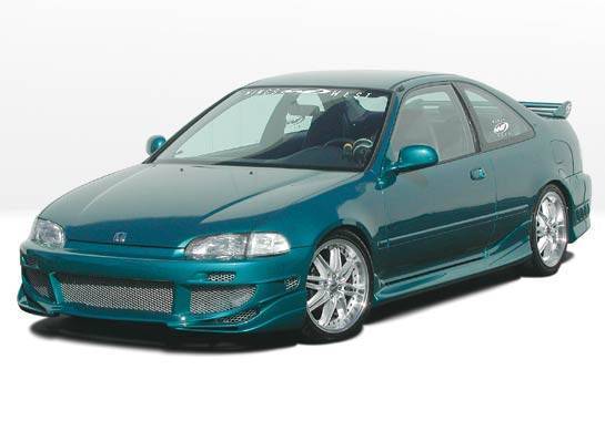 1992-1995 Honda Civic 2 doors POLYURETHANE Black Full Kit-1