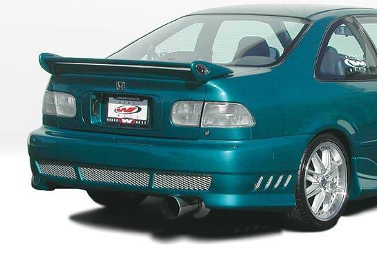 1992-1995 Honda Civic 2 doors POLYURETHANE Black Full Kit-3