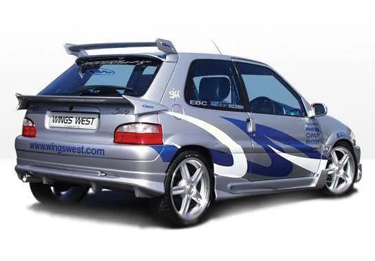 1996-2002 Citroen Saxo G5 SERIES Style POLYURETHANE Black Side Skirts-2