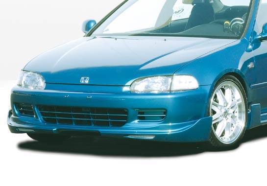 1992-1995 Honda Civic Hatchback 2 doors POLYURETHANE Black Front Lip-1