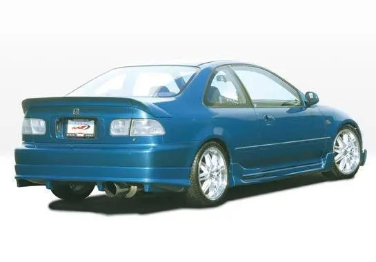 1992-1995 Honda Civic 2 doors POLYURETHANE Black Side Skirts-1
