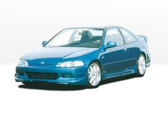 1992-1995 Honda Civic 2 doors POLYURETHANE Black Full Kit-2