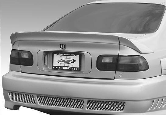 1992-1995 Honda Civic POLYURETHANE Black Spoiler-1