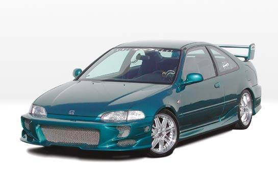 1992-1995 Honda Civic 2 doors POLYURETHANE Black Full Kit-2
