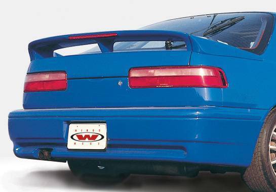 1990-1991 Acura Integra 2 doors POLYURETHANE Black Rear Lip-1