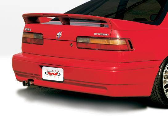 1992-1993 Acura Integra 2 doors POLYURETHANE Black Rear Lip-1