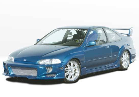 1992-1995 Honda Civic 2 doors POLYURETHANE Black Full Kit-2