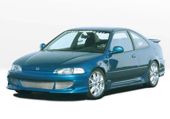 1992-1995 Honda Civic 2 doors POLYURETHANE Black Full Kit-1