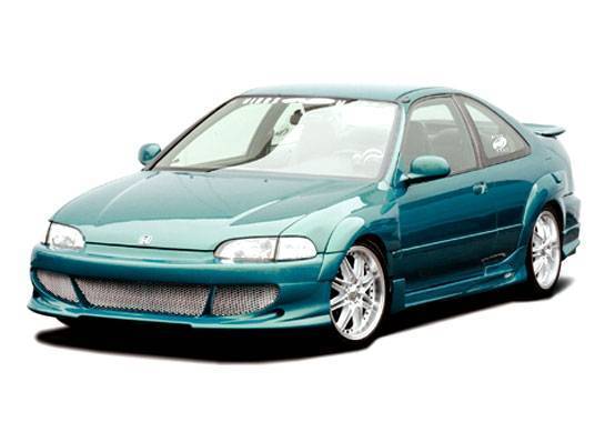 1992-1995 Honda Civic 2 doors POLYURETHANE Black Full Kit-1