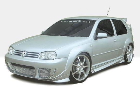 1999-2005 Volkswagen Golf GTI 2 doors POLYURETHANE Black Full Kit-1
