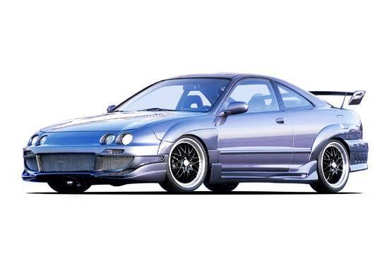1994-1997 Acura Integra 2 doors POLYURETHANE Black Full Kit-2