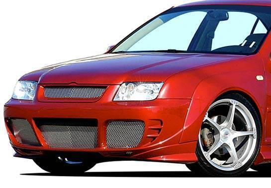 1999-2005 Volkswagen Jetta POLYURETHANE Black Front Bumper-1