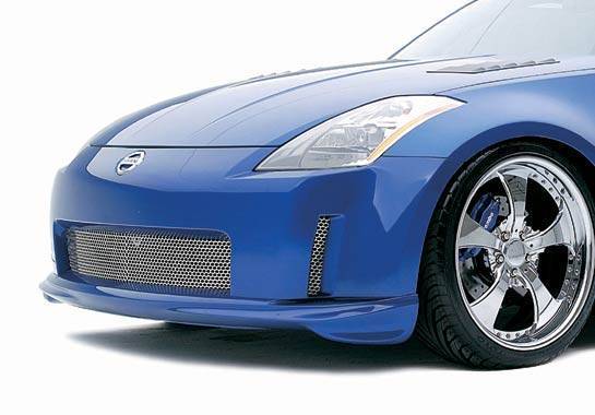 2003-2005 Nissan 350Z 2 doors POLYURETHANE Black Front Lip-1