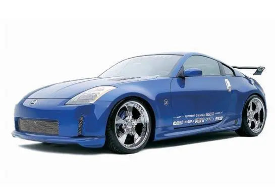 2003-2008 Nissan 350Z 2 doors POLYURETHANE Black Side Skirts-1