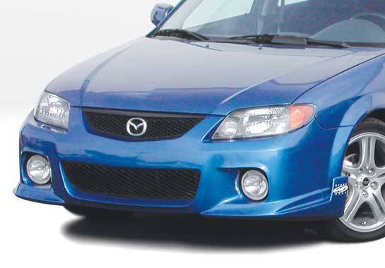 2001-2002 Mazda Protege POLYURETHANE Black Front Bumper-1