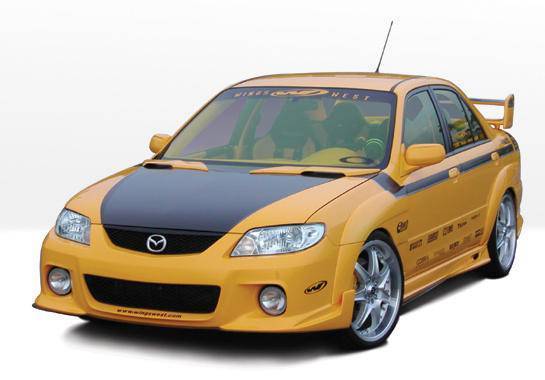 2001-2003 Mazda Protege POLYURETHANE Black Full Kit-1