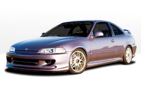 1992-1995 Honda Civic 2 doors POLYURETHANE Black Full Kit-2