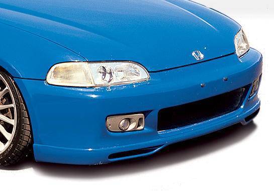 1992-1995 Honda Civic Hatchback 2 doors POLYURETHANE Black Front Lip-1