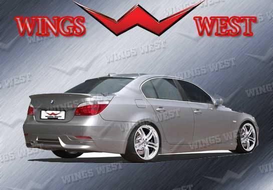 2004-2007 BMW 5 SERIES 4 doors POLYURETHANE Black Rear Lip-1