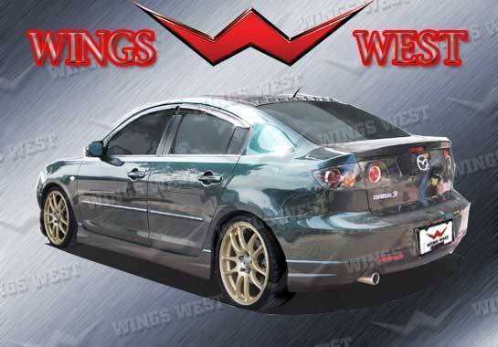 2004-2006 Mazda 3 Hatchback POLYURETHANE Black Full Kit-4