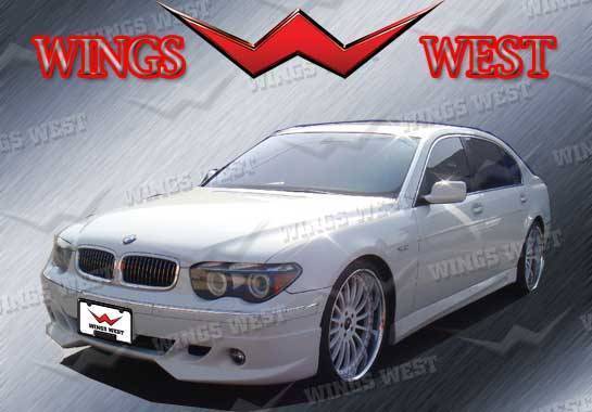 2006-2008 BMW 7 SERIES E65 4 doors POLYURETHANE Black Front Lip-1