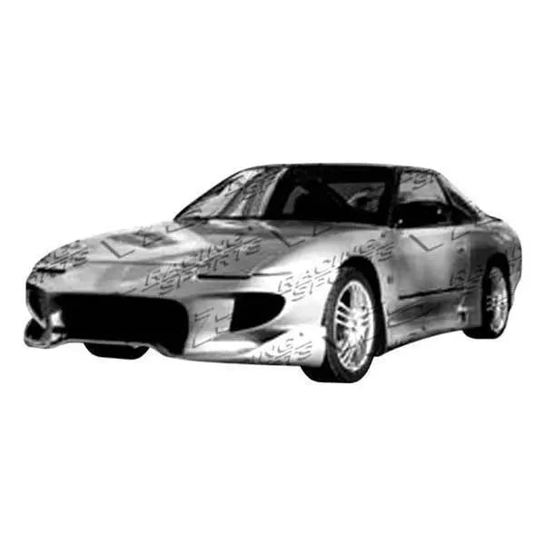 1989-1994 Nissan 240SX Hatchback 2 doors Invader 4 Style FRP Primer Side Skirts-1