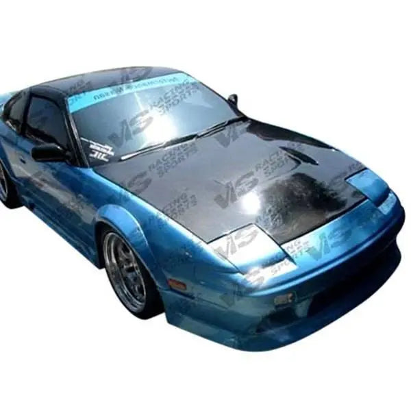 1989-1994 Nissan 240SX Hatchback 2 doors JS Style Carbon Fiber Black Hood-1