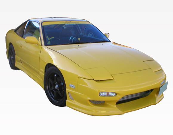 1989-1994 Nissan 240SX Hatchback TECHNO R Style FRP Primer Rear Lip-2
