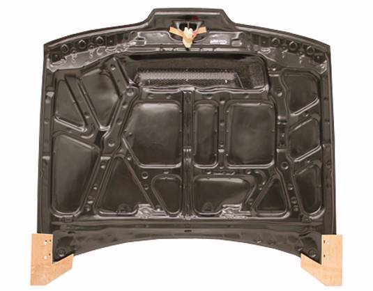 1990-1993 Acura Integra 2 doors 4 doors INVADER Style Carbon Fiber Black Hood-4