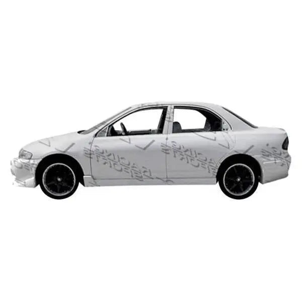 1990-1994 Mazda Protege 4 doors TECHNO R Style FRP Primer Side Skirts-1