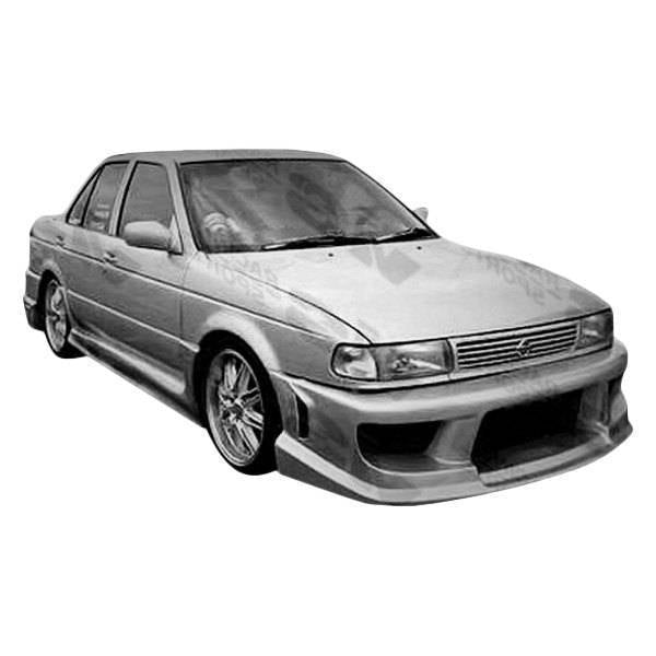 1991-1994 Nissan Sentra 2 doors 4 doors STRIKER Style FRP Primer Front Bumper-1
