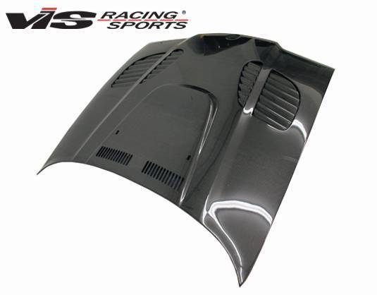 1992-1998 BMW 3 SERIES E36 2 doors GTR Style Carbon Fiber Black Hood-3
