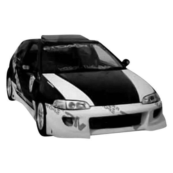 1992-1995 Honda Civic Hatchback 2 doors BATTLE Z Style FRP Primer Front Bumper-1