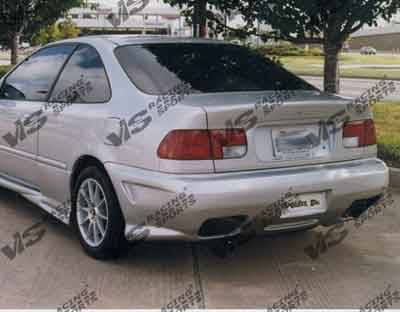 1992-1995 Honda Civic 2 doors kombat 1 Style FRP Primer Full Kit-4
