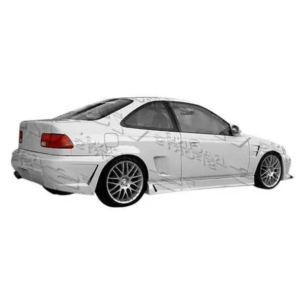 1992-1995 Honda Civic 2 doors 4 doors TSC 3 Style FRP Primer Side Skirts-1