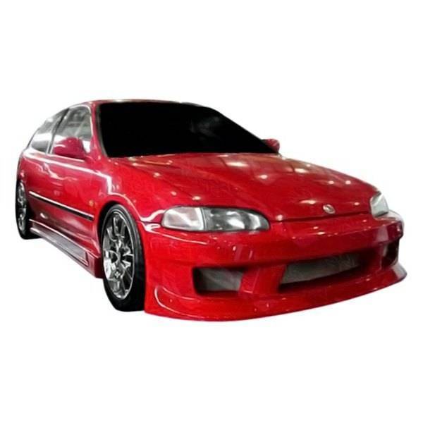 1992-1995 Honda Civic Hatchback 2 doors V Speed Style FRP Primer Front Bumper-1