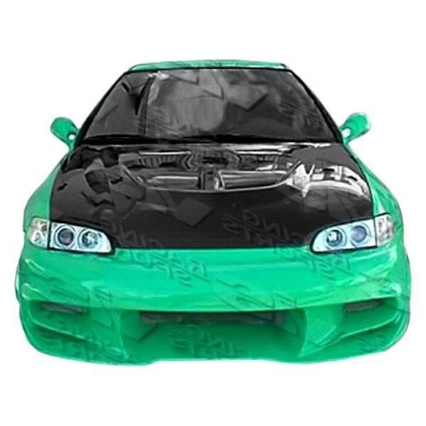1992-1995 Honda Civic Hatchback 2 doors Wave Style FRP Primer Front Bumper-1