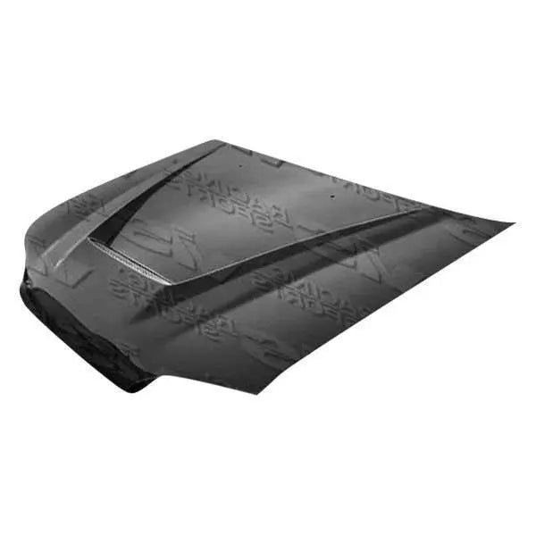 1992-1995 Honda Civic 4 doors INVADER Style Carbon Fiber Black Hood-1