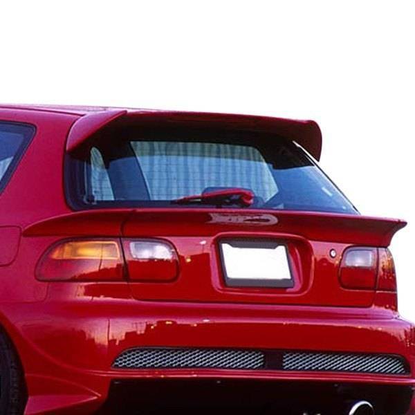 1992-1995 Honda Civic Hatchback 3pc MID Style FRP Primer Spoiler-2