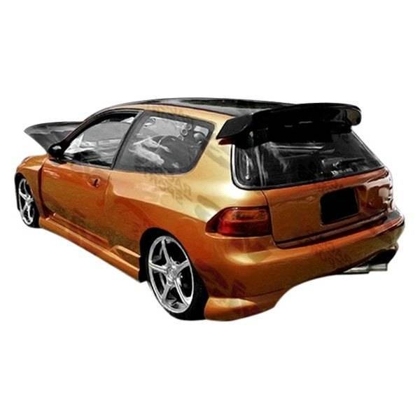 1992-1995 Honda Civic Hatchback BALLISTIX Style FRP Primer Rear Bumper-1
