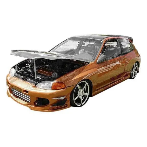 1992-1995 Honda Civic Hatchback BALLISTIX Style FRP Primer Side Skirts-1