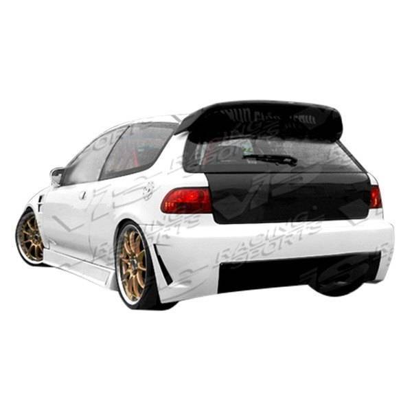 1992-1995 Honda Civic Hatchback TSC 3 Style FRP Primer Rear Bumper-1