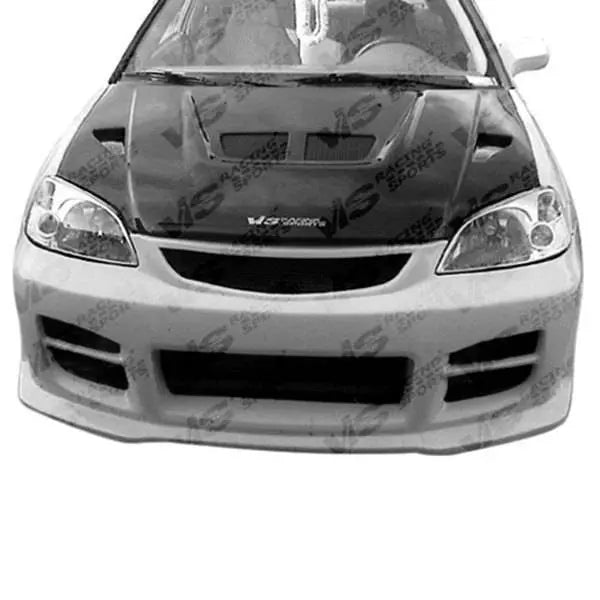 1992-1996 Honda Prelude 2 doors EVO Style Carbon Fiber Black Hood-1