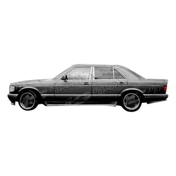 1992-1999 Mercedes S Class W140 4 doors EURO TECH Style FRP Primer Side Skirts-1