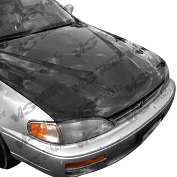 1992-1996 Toyota Camry 4 doors INVADER Style Carbon Fiber Black Hood-2