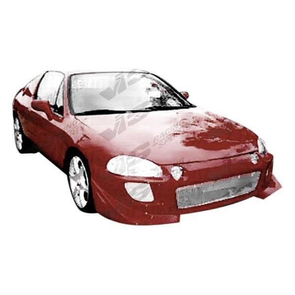1993-1996 Honda Del Sol 2 doors BATTLE Z Style FRP Primer Front Bumper-1