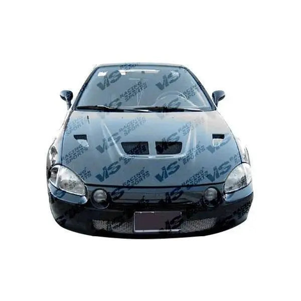 1993-1997 Honda Del Sol 2 doors EVO Style Carbon Fiber Black Hood-1